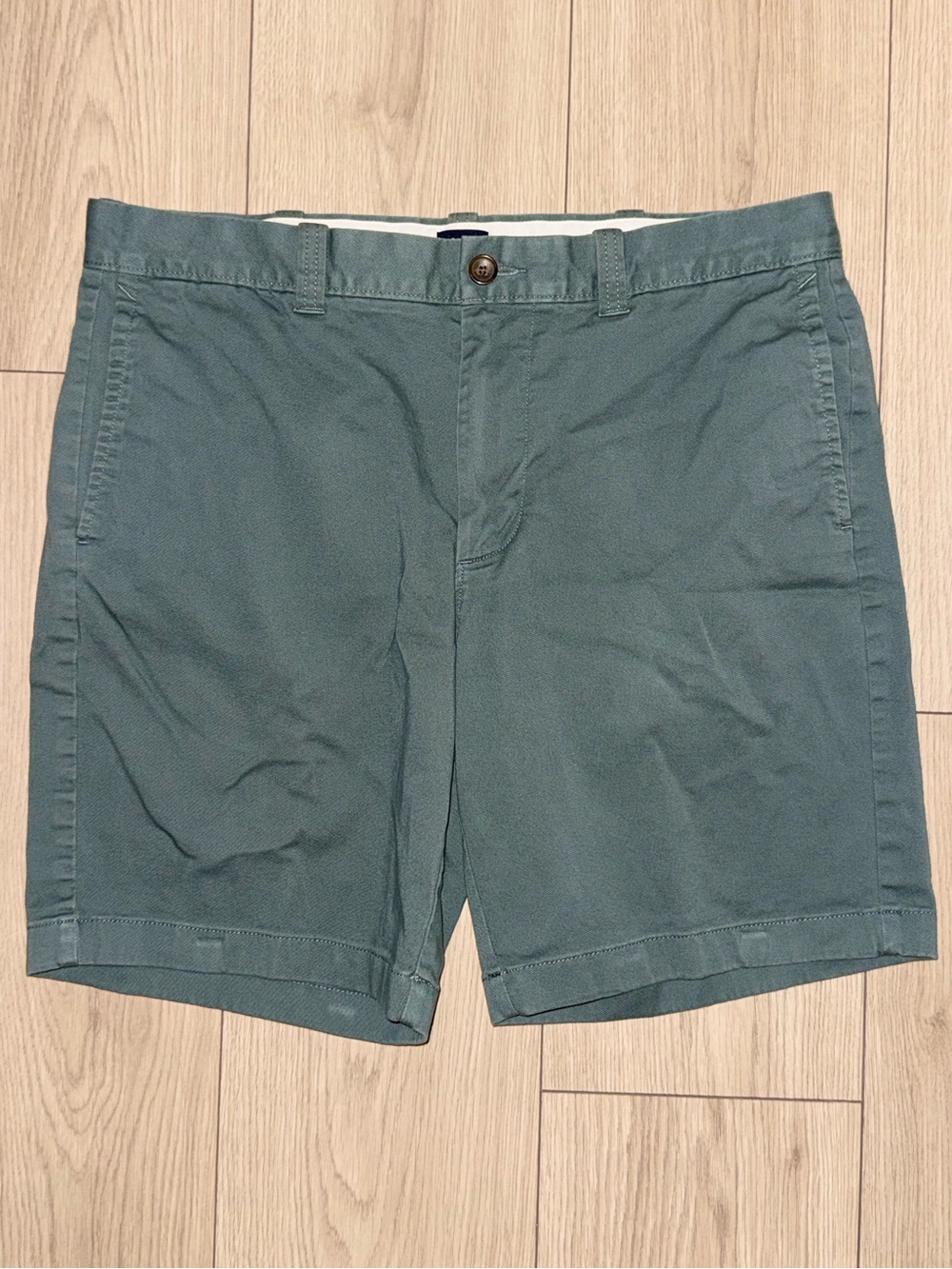 J Crew 9” Inseam Mens 34 Sage Outdoor Active Golf Golfing Tennis Work-wear Short
